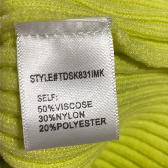 4SI3NNA Neon Ribbed Crop Crewneck Sweater - Picture 7 of 8